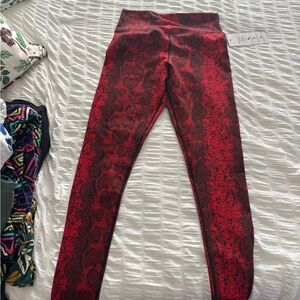 Glyder Sultry Leggings! Cherry Red Pattern